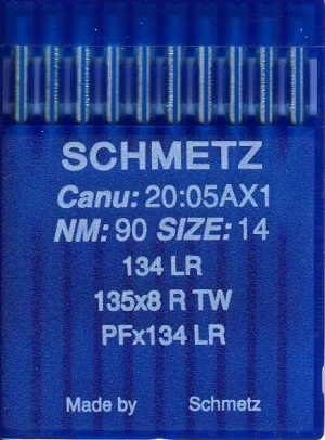 Иглы швейные Schmetz 134LR № 90/14 canu:20:05 AX1